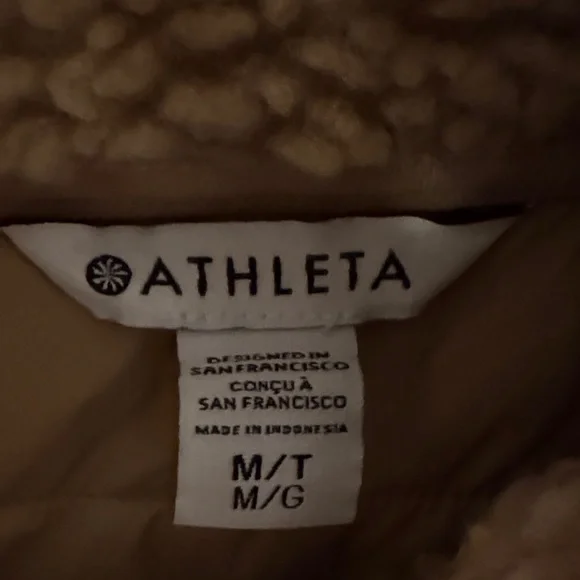Athleta Beige Sherpa Jacket - Picture 2 of 10